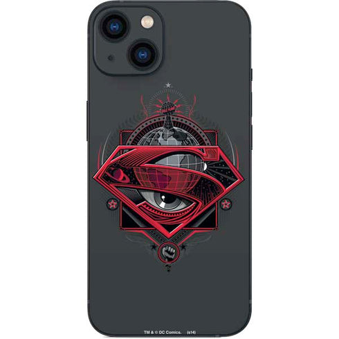 DC Comics Superman Grey Eye Collage iPhone 14 Plus Skin